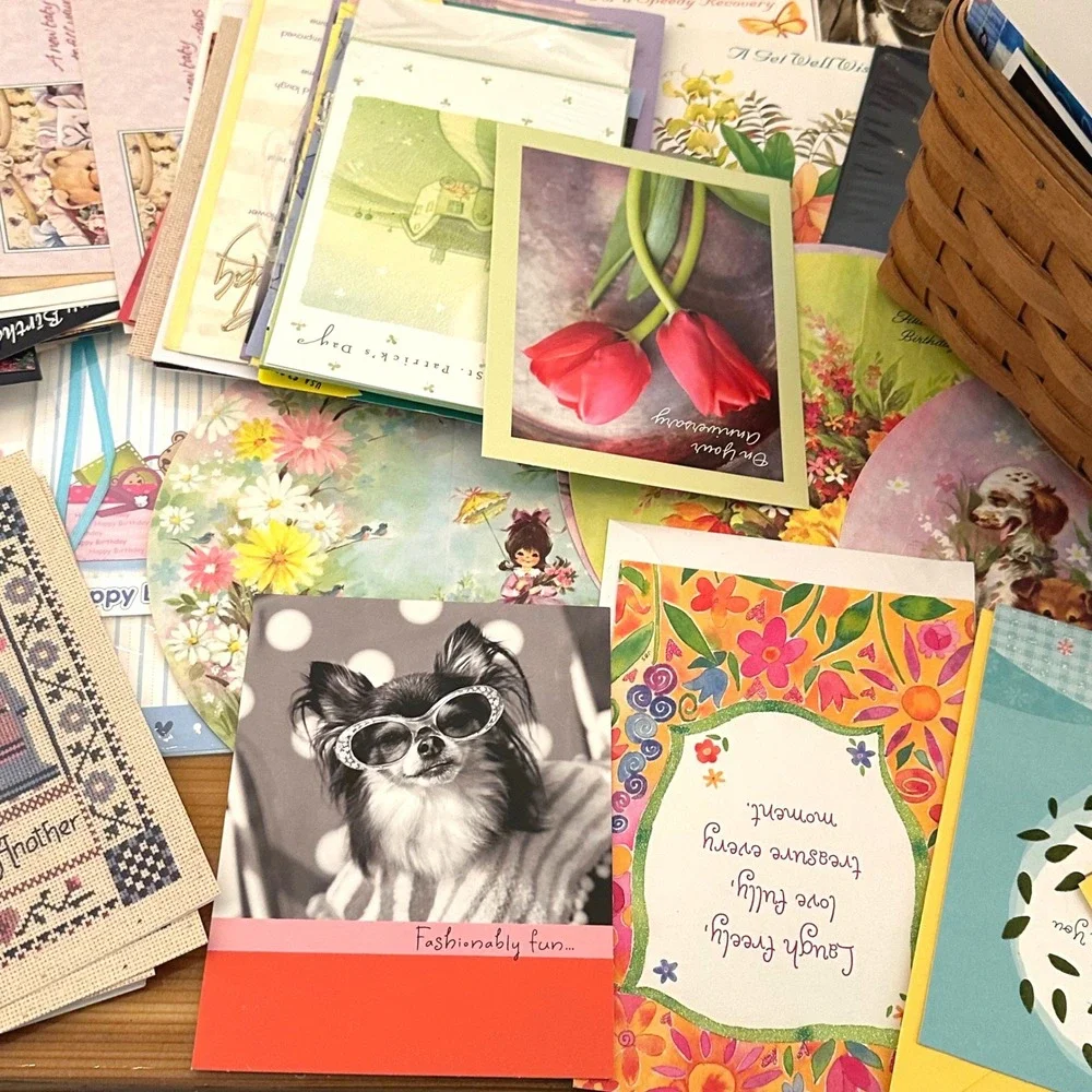 Unbranded Large Greeting Card Lot Mixed Excellent Vintage Nature Animal HBD